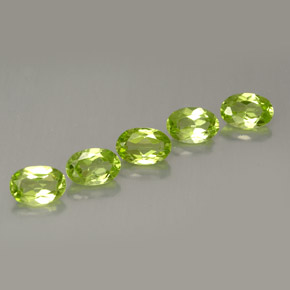 2.92 ct Green Peridot Gemstone, Peridot Gem in Oval Facet Shape for Sale.