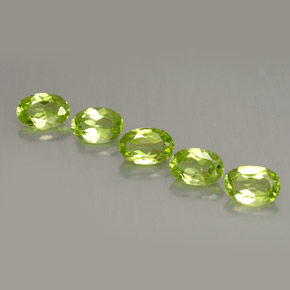 2.92 ct Green Peridot Stone, Natural Peridot in Oval Facet Shape for Sale