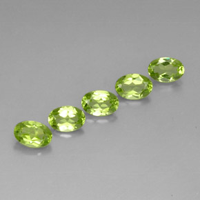 2.80 ct Green Peridot Stone, Natural Peridot in Oval Facet Shape for Sale