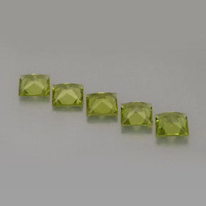 Peridot Gemstone in 5 x 5 mm (calibrated) Size for Sale, Peridot Stone in Lively Green Color