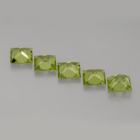 Peridot Gemstone in 5 x 5 mm (calibrated) Size for Sale, Peridot Stone in Lively Green Color
