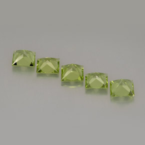 Peridot Gemstone in 5 x 5 mm (calibrated) Size for Sale, Peridot Stone in Lively Green Color