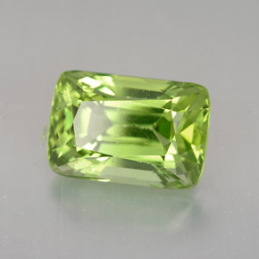 5.00 ct Green Peridot Stone, Natural Peridot in Cushion-Cut Shape for Sale