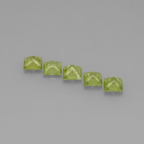 Peridot Gemstone in 5 x 5 mm (calibrated) Size for Sale, Peridot Stone in Lively Green Color