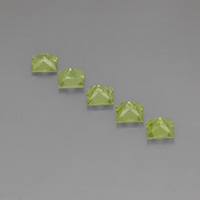 Peridot Gemstone in 5 x 5 mm (calibrated) Size for Sale, Peridot Stone in Lively Green Color
