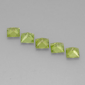 Peridot Gemstone in 5 x 5 mm (calibrated) Size for Sale, Peridot Stone in Lively Green Color