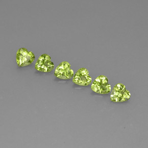 2.76 ct Green Peridot Stone, Natural Peridot in Heart Facet Shape for Sale
