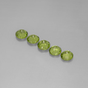 Peridot Gemstone in 6 mm (calibrated) Size for Sale, Peridot Stone in Lively Green Color