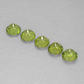 Peridot Gemstone in 6 mm (calibrated) Size for Sale, Peridot Stone in Lively Green Color