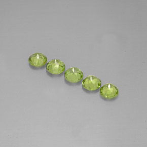 Peridot Gemstone in 6 mm (calibrated) Size for Sale, Peridot Stone in Lively Green Color
