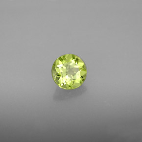 0.81 ct Green Peridot Stone, Natural Peridot in Round Facet Shape for Sale