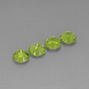 Peridot Gemstone in 6 mm (calibrated) Size for Sale, Peridot Stone in Lively Green Color
