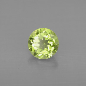 0.92 ct Green Peridot Stone, Natural Peridot in Round Facet Shape for Sale