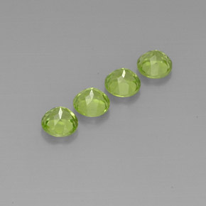 Peridot Gemstone in 6 mm (calibrated) Size for Sale, Peridot Stone in Lively Green Color