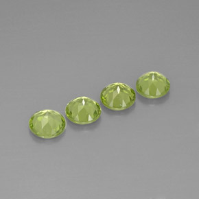 Peridot Gemstone in 6 mm (calibrated) Size for Sale, Peridot Stone in Lively Green Color