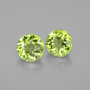 1.61 ct Green Peridot Stone, Natural Peridot in Round Facet Shape for Sale