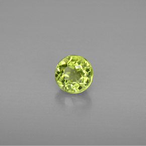 0.84 ct Green Peridot Stone, Natural Peridot in Round Facet Shape for Sale