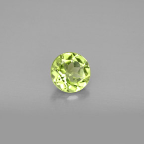 0.82 ct Green Peridot Stone, Natural Peridot in Round Facet Shape for Sale