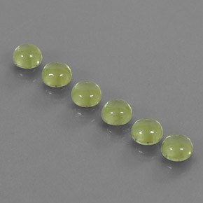 2.21 ct Green Peridot Gemstone, Peridot Gem in Round Cabochon Shape for Sale.