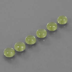 2.21 ct Green Peridot Stone, Natural Peridot in Round Cabochon Shape for Sale