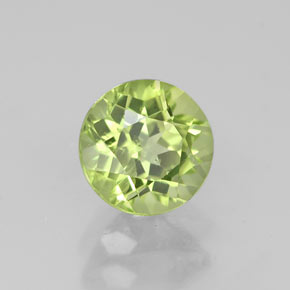 0.91 ct Green Peridot Stone, Natural Peridot in Round Facet Shape for Sale