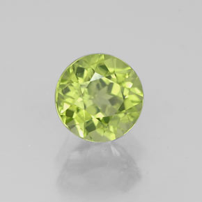 0.82 ct Green Peridot Stone, Natural Peridot in Round Facet Shape for Sale
