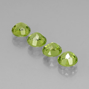 Peridot Gemstone in 6 mm (calibrated) Size for Sale, Peridot Stone in Lively Green Color