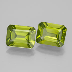 4.45 ct Green Peridot Stone, Natural Peridot in Octagon Facet Shape for Sale