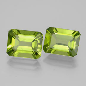 4.94 ct Green Peridot Stone, Natural Peridot in Octagon Facet Shape for Sale