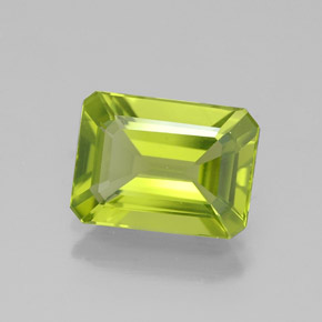 1.91 ct Green Peridot Gemstone, Peridot Gem in Octagon Facet Shape for Sale.