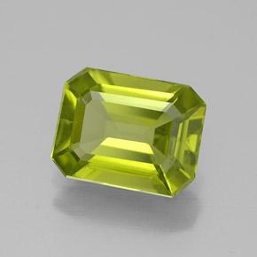 1.92 ct Green Peridot Stone, Natural Peridot in Octagon Facet Shape for Sale