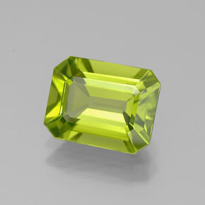 2.09 ct Green Peridot Stone, Natural Peridot in Octagon Facet Shape for Sale