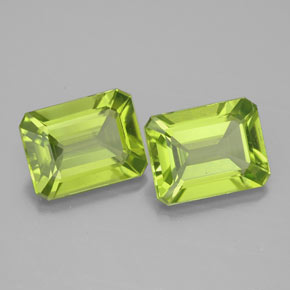 4.89 ct Green Peridot Stone, Natural Peridot in Octagon Facet Shape for Sale