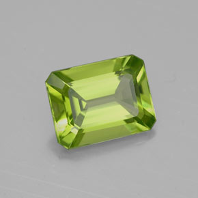 2.17 ct Green Peridot Stone, Natural Peridot in Octagon Facet Shape for Sale
