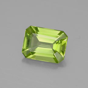 1.89 ct Green Peridot Gemstone, Peridot Gem in Octagon Facet Shape for Sale.