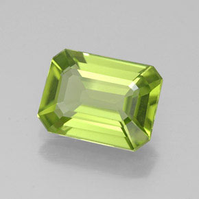 1.95 ct Green Peridot Gemstone, Peridot Gem in Octagon Facet Shape for Sale.
