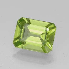 2.04 ct Green Peridot Stone, Natural Peridot in Octagon Facet Shape for Sale