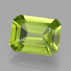 1.93 ct Green Peridot Gemstone, Peridot Gem in Octagon Facet Shape for Sale.