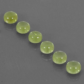 2.32 ct Green Peridot Gemstone, Peridot Gem in Round Cabochon Shape for Sale.