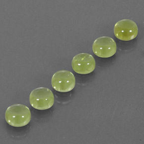 2.32 ct Green Peridot Stone, Natural Peridot in Round Cabochon Shape for Sale