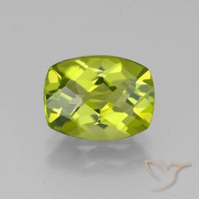 2,5 ct Kissen-Schachbrett-Peridot, 9,7 x 7,5 mm aus China, Photo A