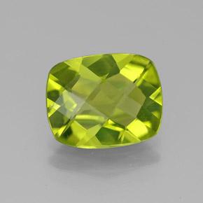 10 x 8.1mm Cushion Checkerboard Green Peridot from China, Weight of 2.67ct, Natural untreated gemstone in VS Clarity, 1pc Peridot - the Color is Medium Green, Mohs Hardness of 6.5 - 7 suitable for daily wear jewelry, Photo A