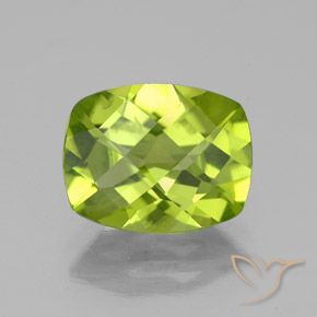 2,6 ct Kissen-Schachbrett-Peridot, 9,7 x 7,6 mm aus China, Photo A