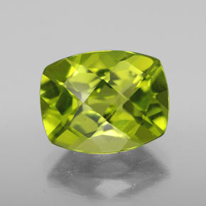 Ярко-зеленый Хризолит Камень - 2.9ct Подучешка Шахматная (ID: 334197)