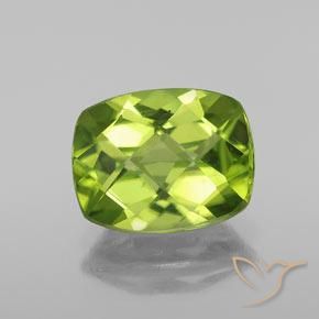 2,98 ct Kissen-Schachbrett-Peridot, 9,9 x 7,8 mm aus China, Photo A