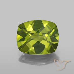 2,65 ct Kissen-Schachbrett-Peridot, 9,7 x 8 mm aus China, Photo A