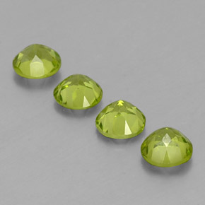 Peridot Gemstone in 6 mm (calibrated) Size for Sale, Peridot Stone in Lively Green Color