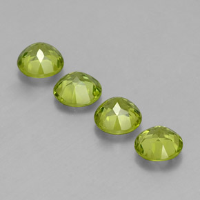 Peridot Gemstone in 6 mm (calibrated) Size for Sale, Peridot Stone in Lively Green Color