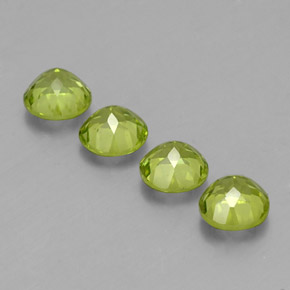 Peridot Gemstone in 6 mm (calibrated) Size for Sale, Peridot Stone in Lively Green Color