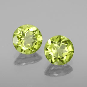 1.72 ct Green Peridot Stone, Natural Peridot in Round Facet Shape for Sale